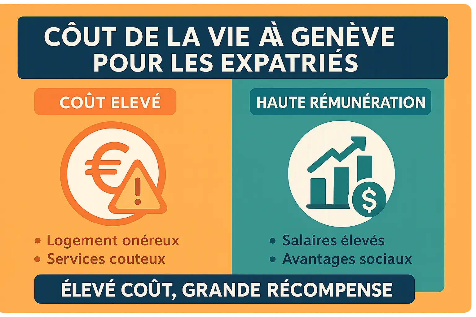 Paysage alpin et lac Léman, symbole d'une qualité de vie malgré la cherté