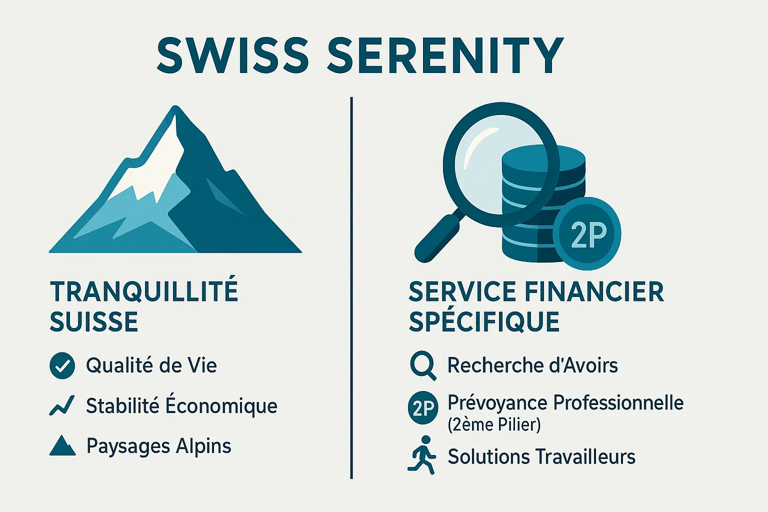 Dualité de Swiss Serenity : qualité de vie vs service financier