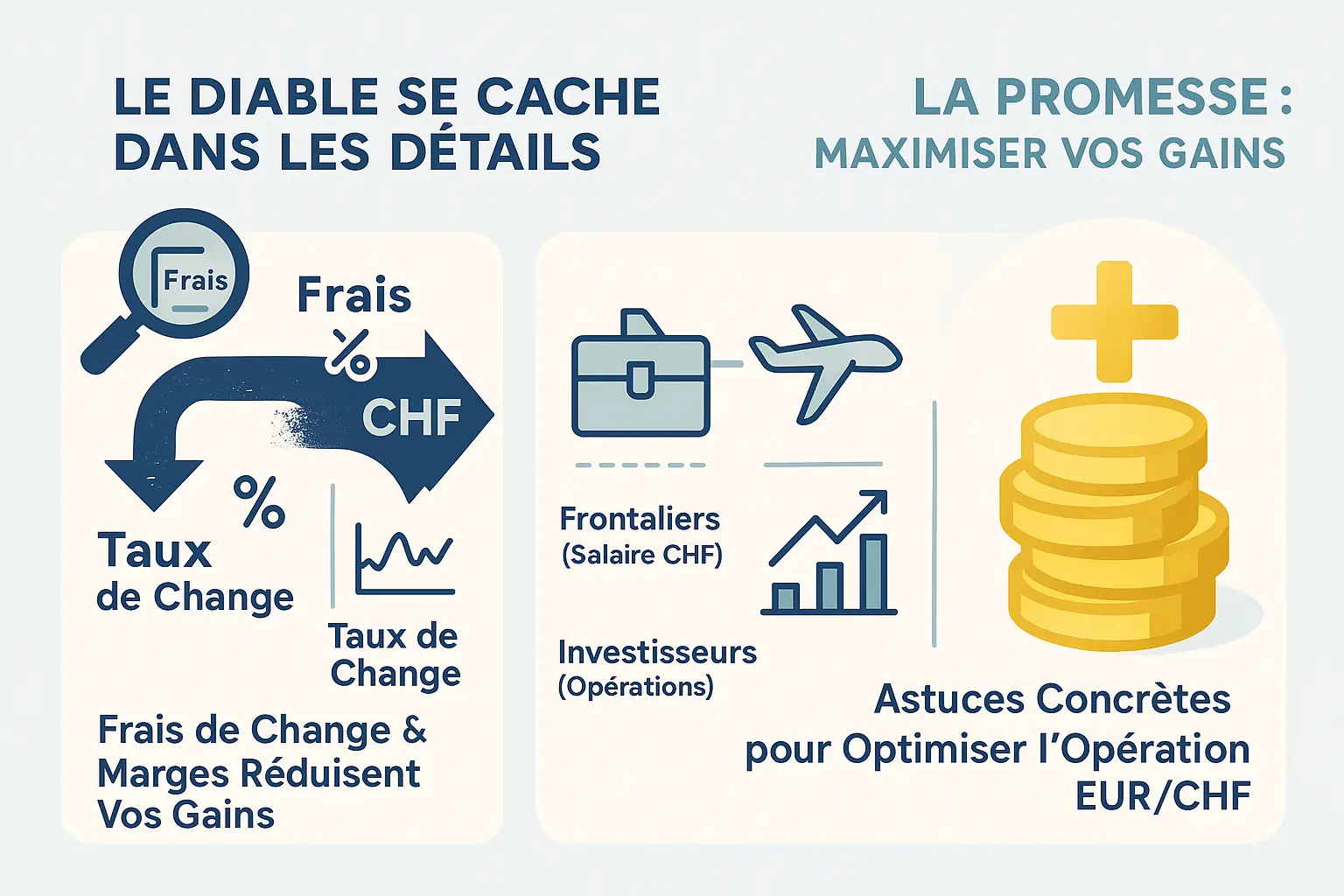 Infographie EUR/CHF : <strong>Coûts cachés et gains</strong>