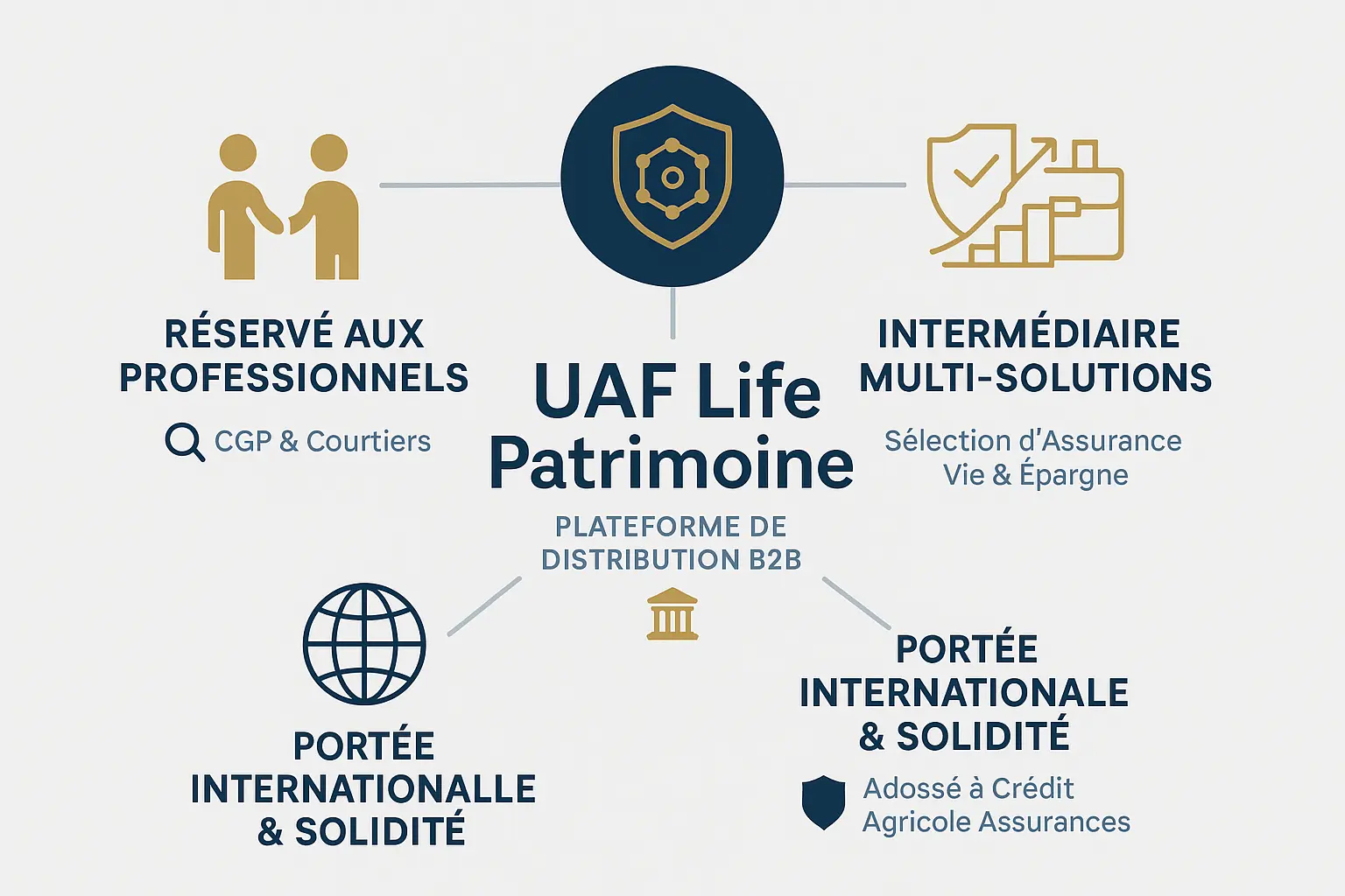 Synthèse des fonctions d'UAF Life Patrimoine