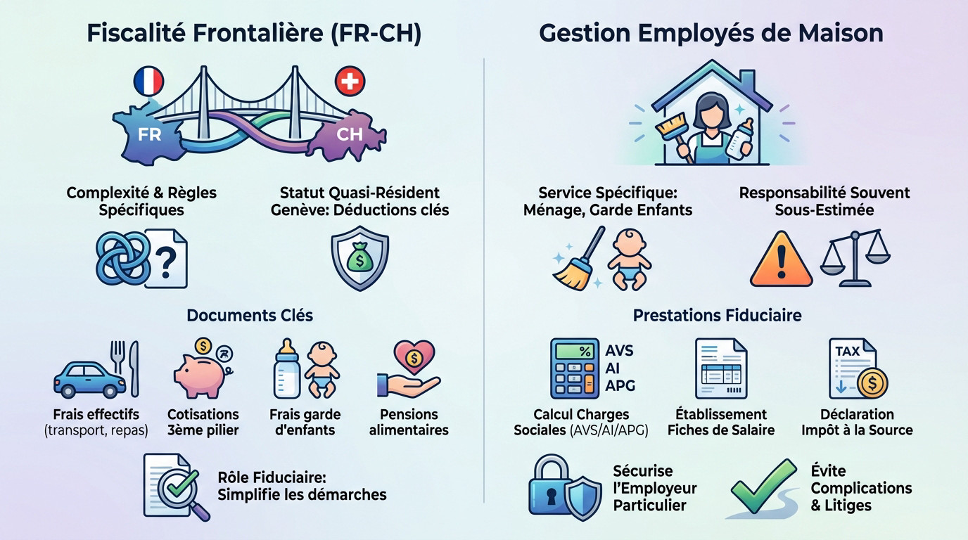 Gestion administrative et fiscale pour frontaliers et employés de maison à Genève