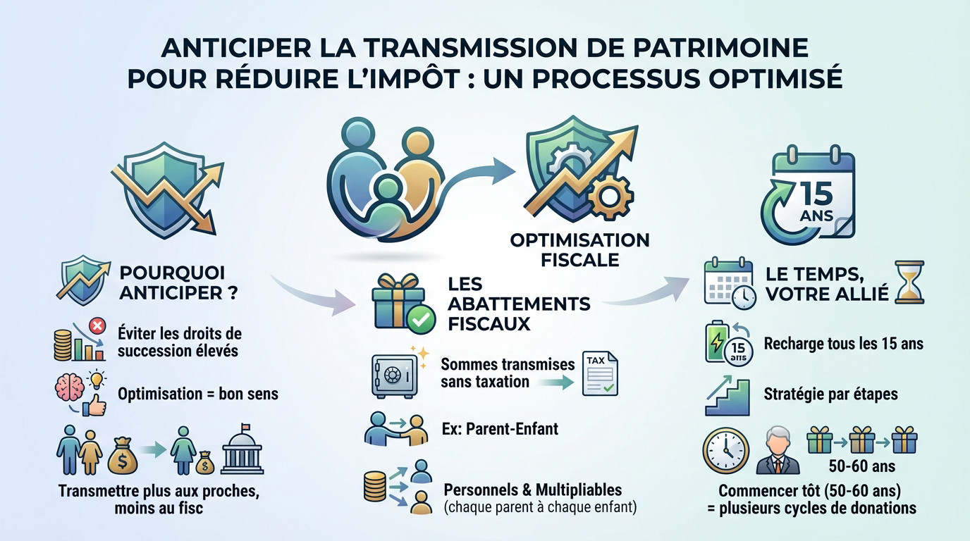 Anticiper la transmission de patrimoine pour réduire l'impôt