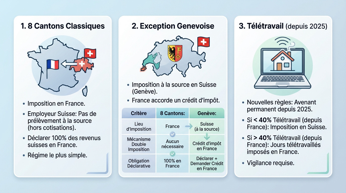 Fiscalité des salaires des travailleurs frontaliers entre la France et la Suisse