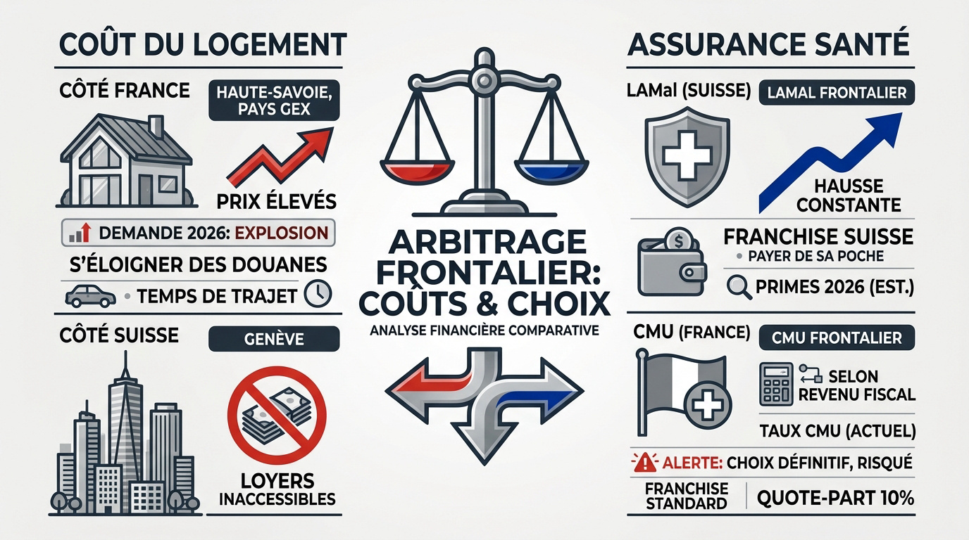 Analyse du budget frontalier suisse pour le logement et la santé en 2026