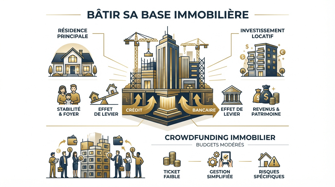 Stratégie de constitution de patrimoine immobilier par le crédit et le crowdfunding