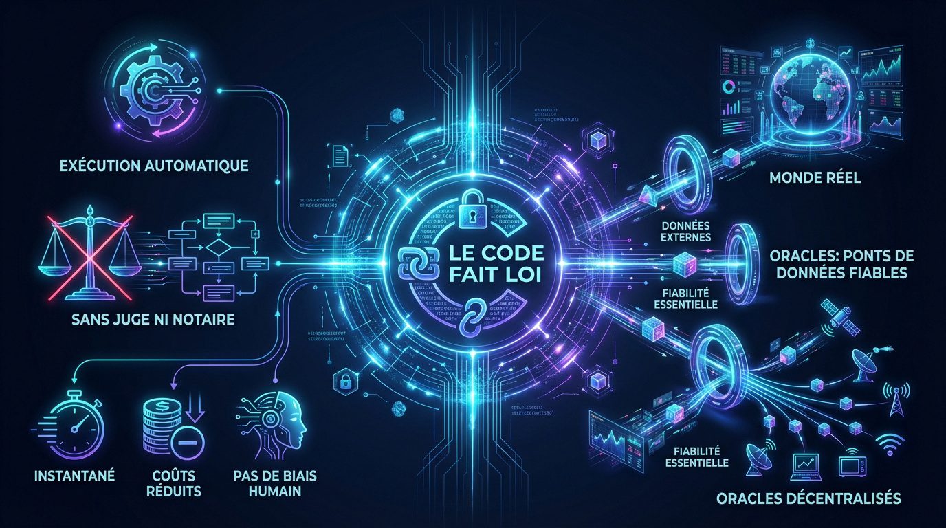 Illustration des contrats intelligents et des oracles en finance décentralisée