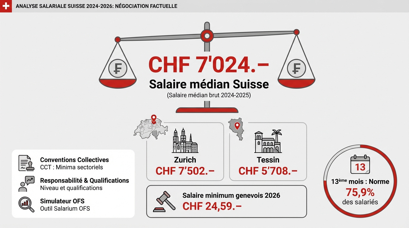 Analyse des statistiques salariales et graphiques de rémunération en Suisse