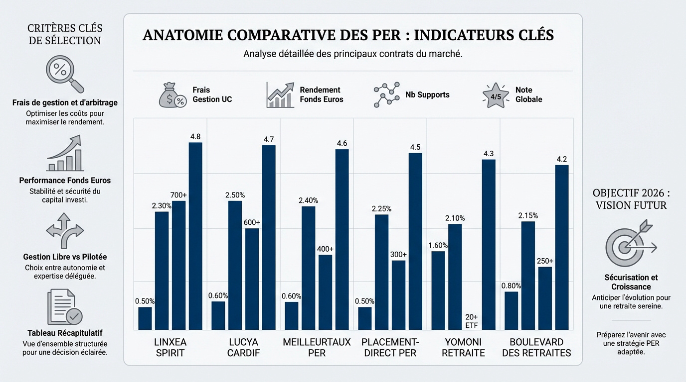 Analyse comparative des frais et rendements des meilleurs plans épargne retraite