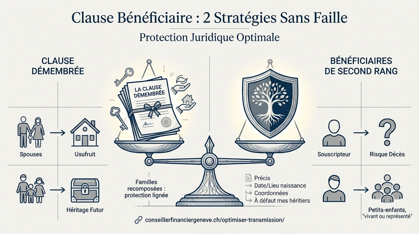 Schéma stratégique pour la rédaction d'une clause bénéficiaire d'assurance vie française