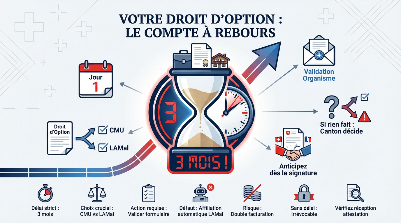 Compte à rebours pour le droit d'option frontalier entre CMU et LAMal