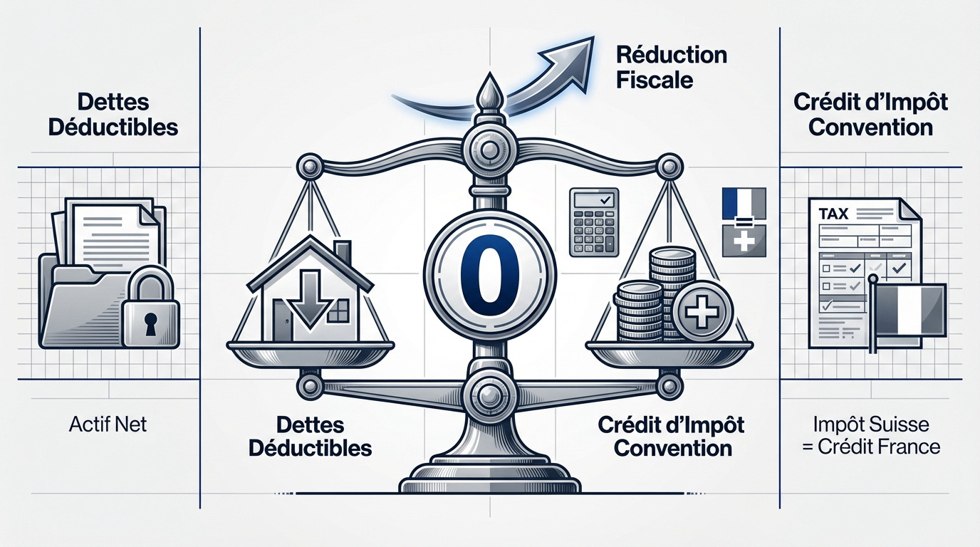 Équilibre fiscal entre dettes immobilières et crédits d'impôt pour frontaliers