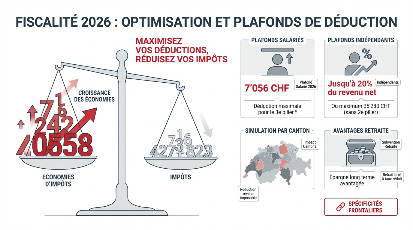 Optimisation fiscale et plafonds du 3ème pilier pour l'année 2026 en Suisse