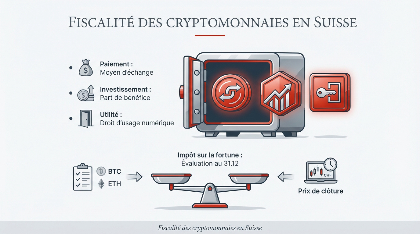 Classification fiscale des jetons de cryptomonnaies en Suisse selon l'AFC