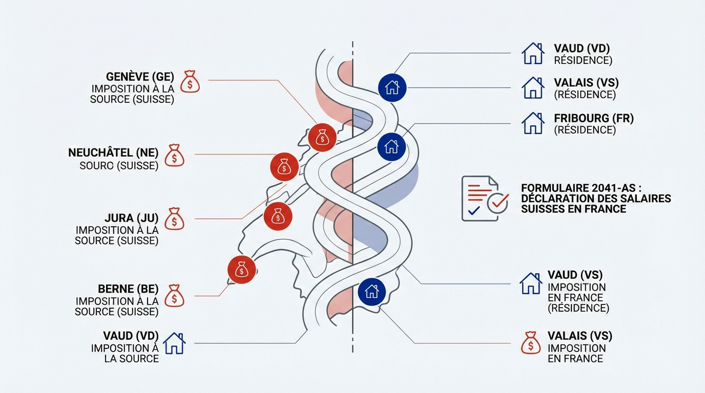 Complexité de l'impôt frontalier selon les cantons suisses