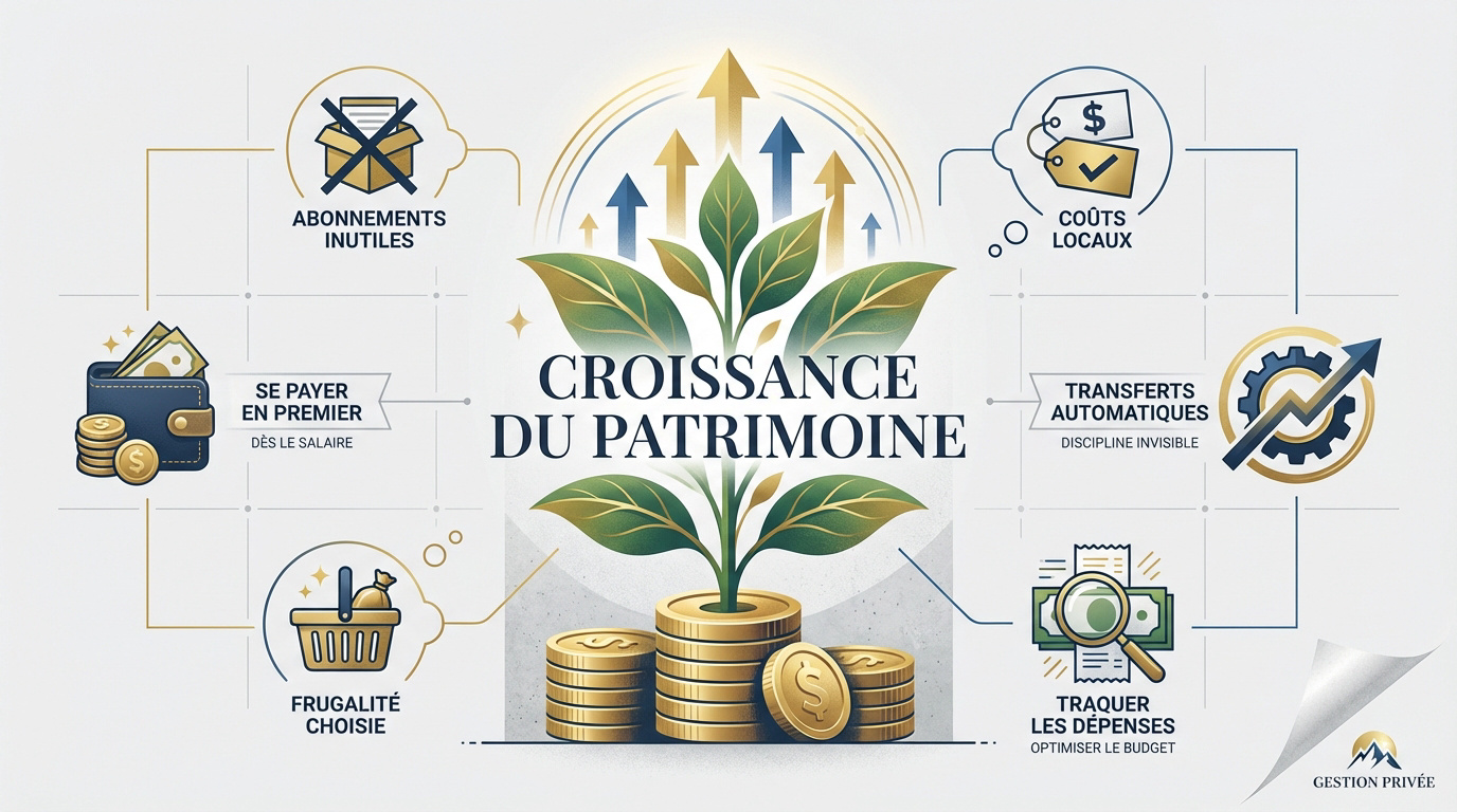 Infographie sur les stratégies de croissance du patrimoine