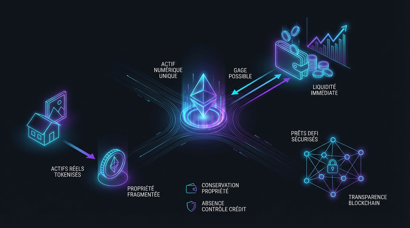 Tokenisation d'actifs réels et collatéral NFT
