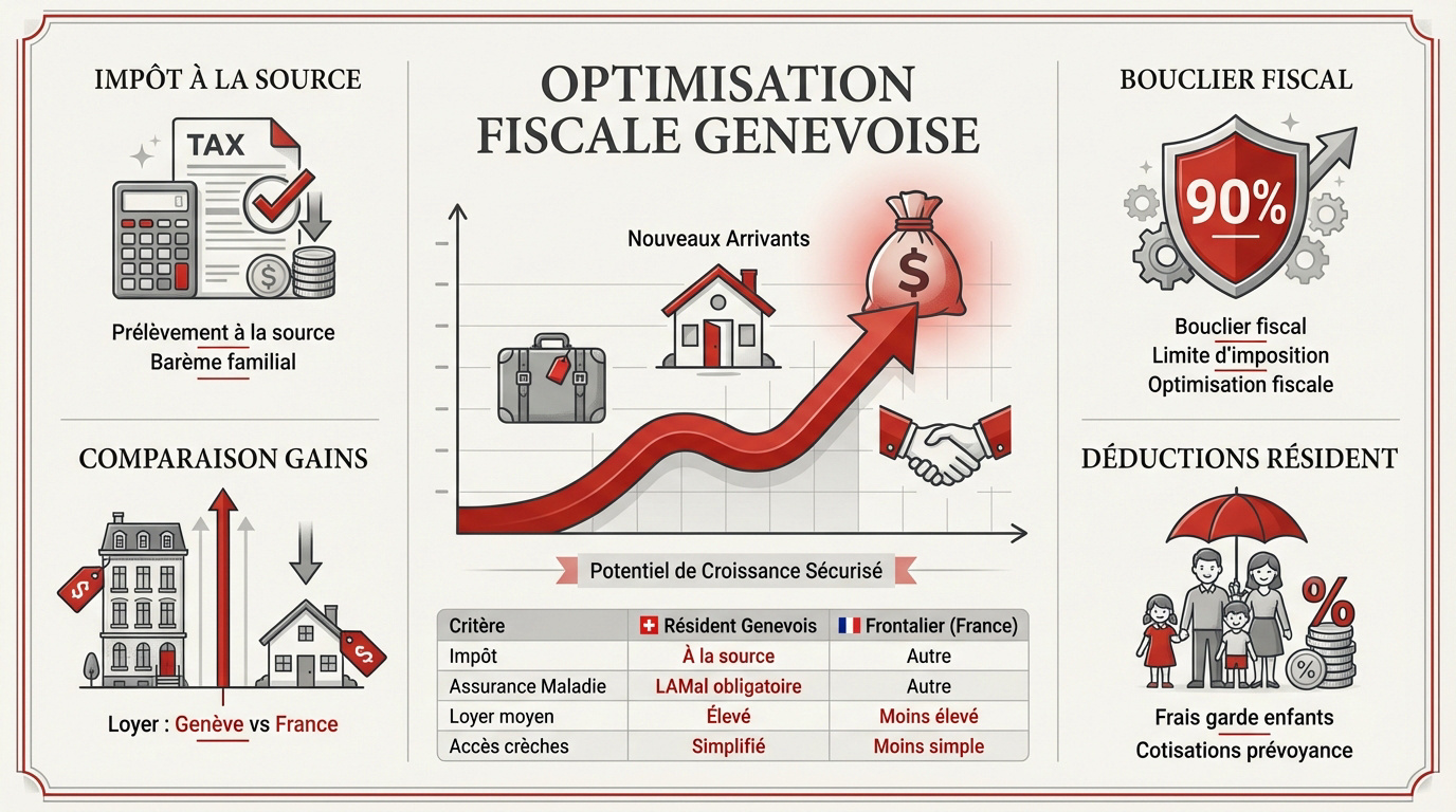 Conseiller financier à Genève expliquant l'optimisation fiscale aux expatriés