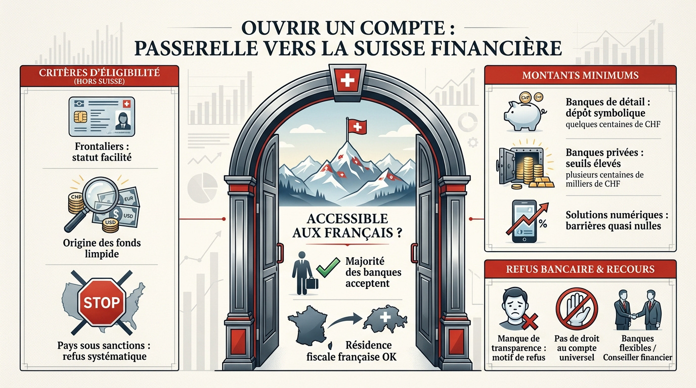 Guide pour l'ouverture d'un compte bancaire en Suisse pour les Français