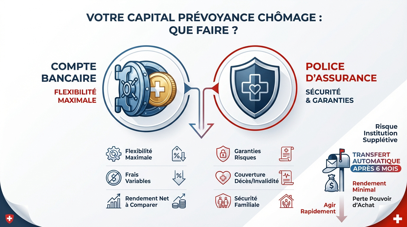 Comparaison entre compte de libre passage et police d'assurance pour la prévoyance suisse