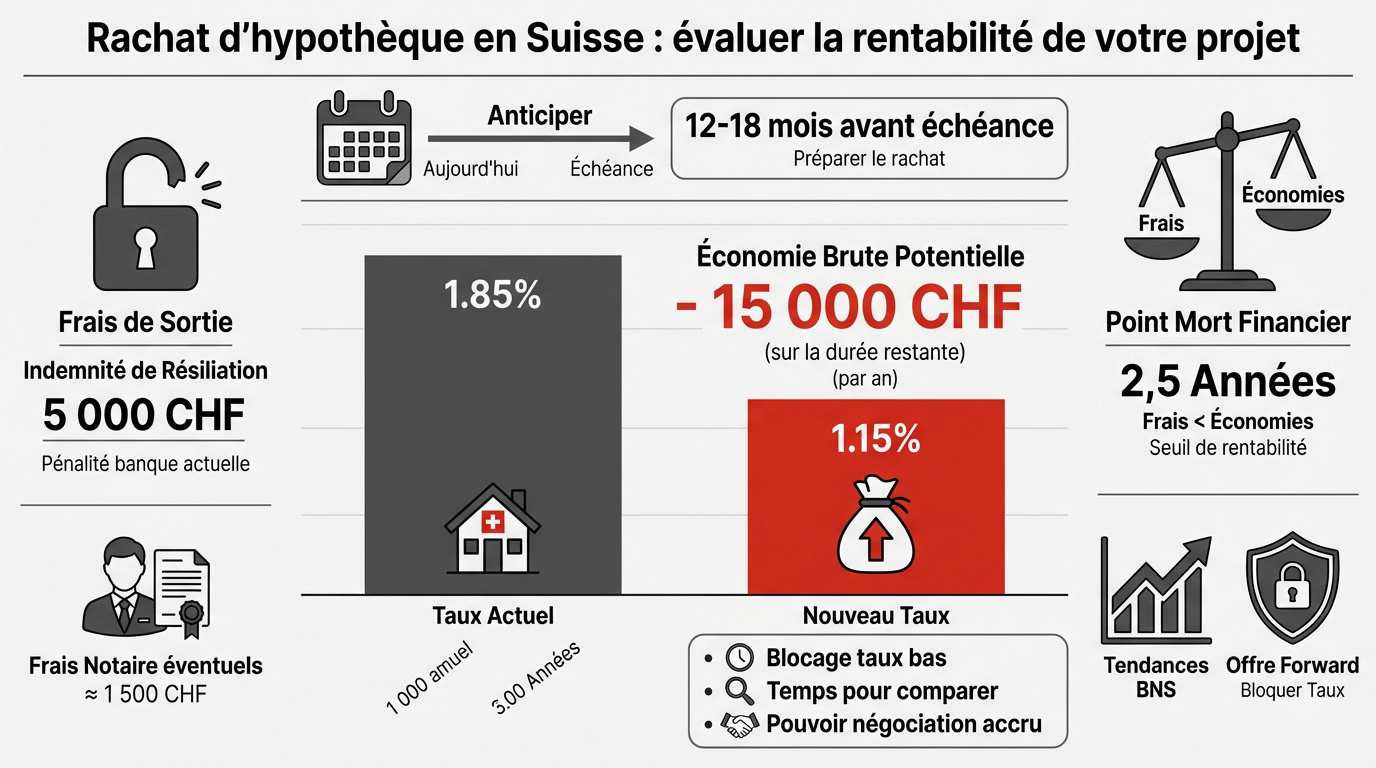 Analyse de la rentabilité d'un rachat d'hypothèque en Suisse