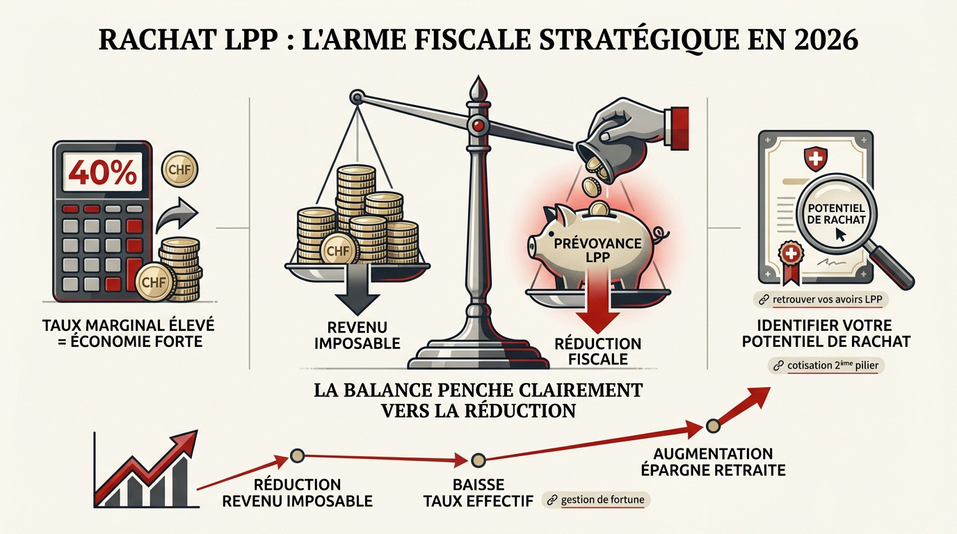 Optimisation fiscale via le rachat LPP en Suisse pour 2026