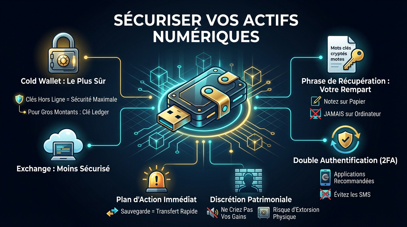 Matériel de sécurisation de cryptomonnaies et clés Ledger