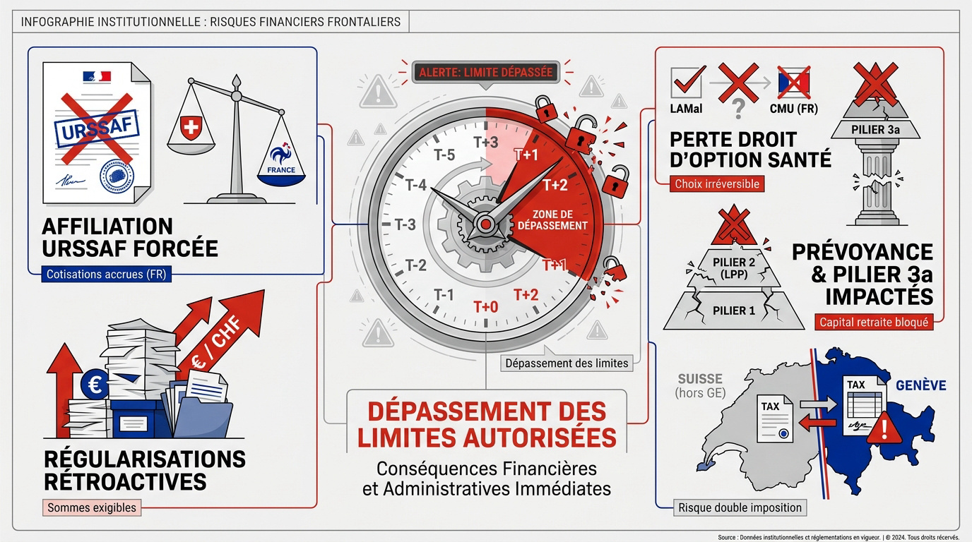 Risques financiers pour les frontaliers en cas de dépassement des seuils de télétravail